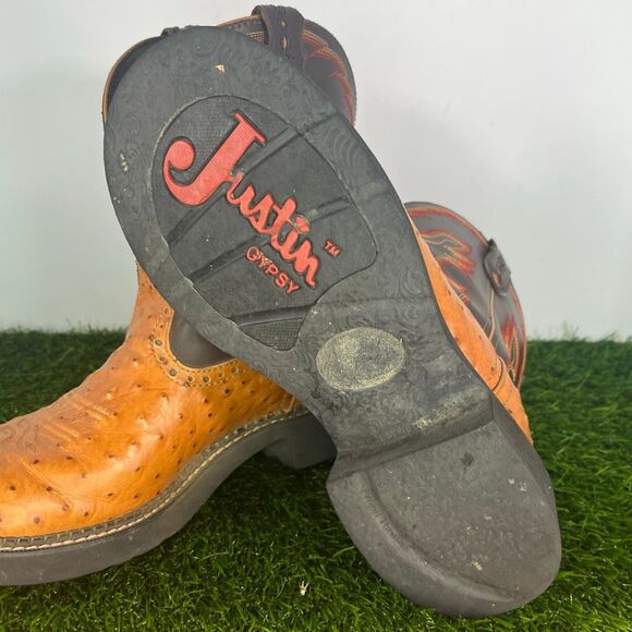 Justin Gypsy  Women’s L9900 Western Cowgirl Boots Ostrich Print US Size 7.5 - Picture 6 of 8